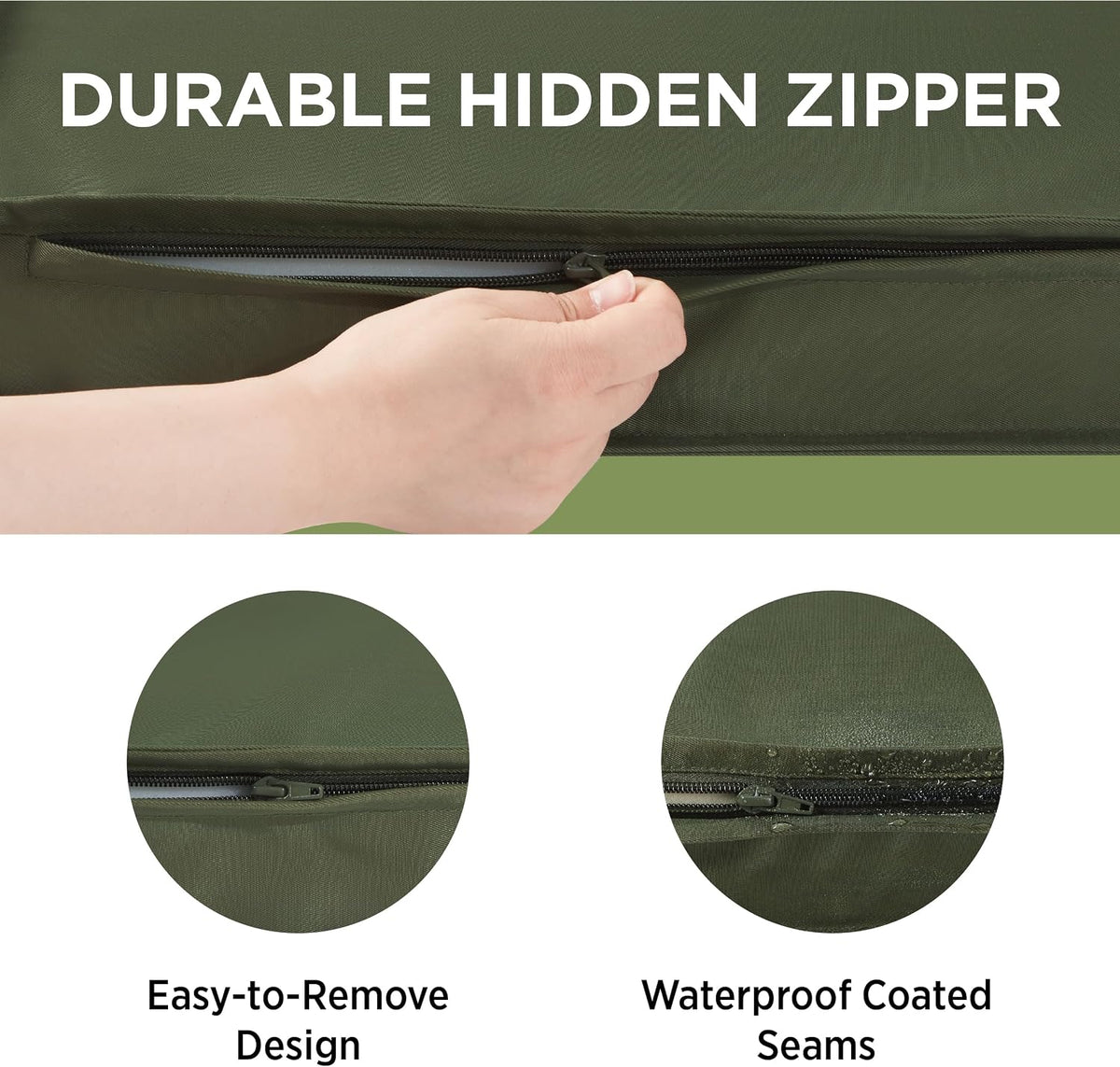 Waterproof Dog Bed Cover Replacement, Large 36x27x3in, Green | 100% Oxford Fabric, For Outdoor and Indoor Use, Machine Washable, Custom Fit for Dog or Cat Pet Mats, Easy Care