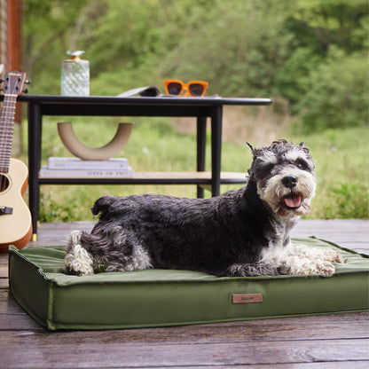 Waterproof Dog Bed Cover Replacement, Large 36x27x3in, Green | 100% Oxford Fabric, For Outdoor and Indoor Use, Machine Washable, Custom Fit for Dog or Cat Pet Mats, Easy Care