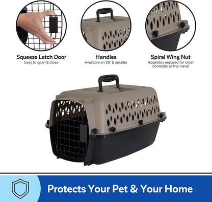 Vari Dog Kennel, Carrier, XS 19in, Up to 10lbs, Taupe