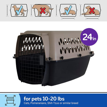 Vari Dog Kennel, Carrier, XS 19in, Up to 10lbs, Taupe