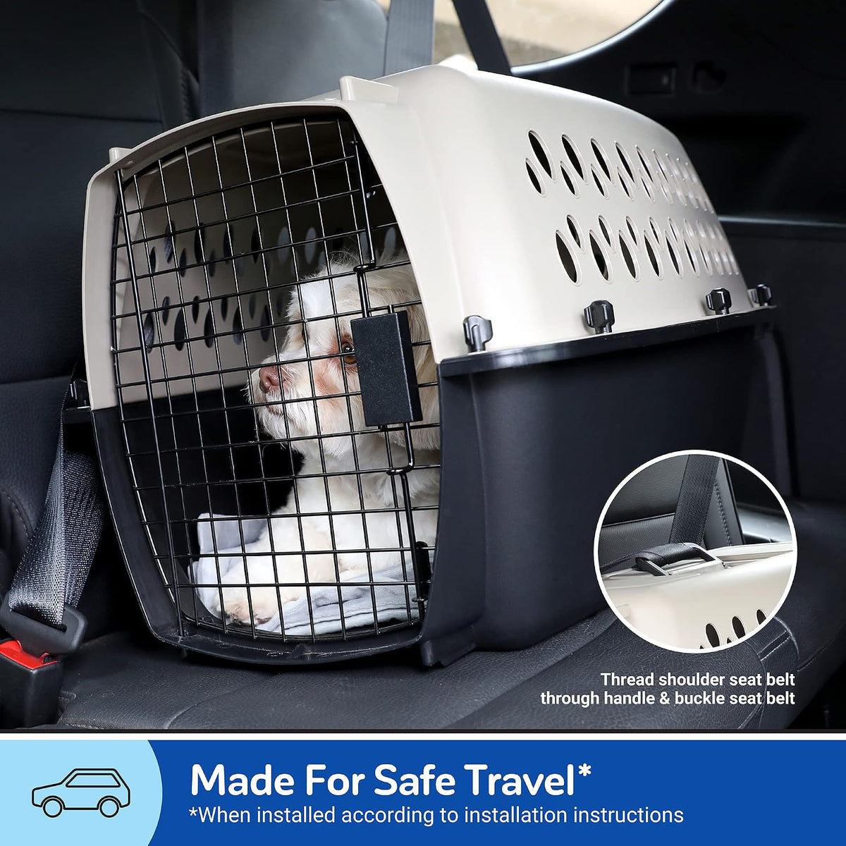 Vari Dog Kennel, Carrier, XS 19in, Up to 10lbs, Taupe
