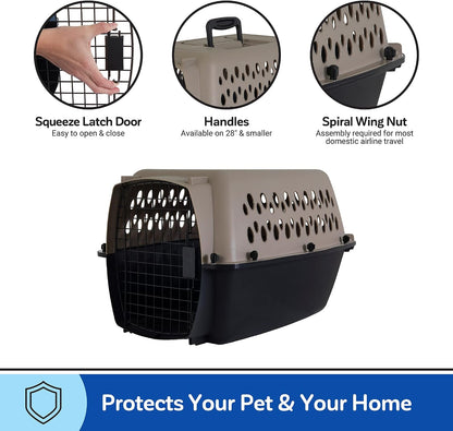 Vari Dog Kennel, Carrier, XS 19in, Up to 10lbs, Taupe