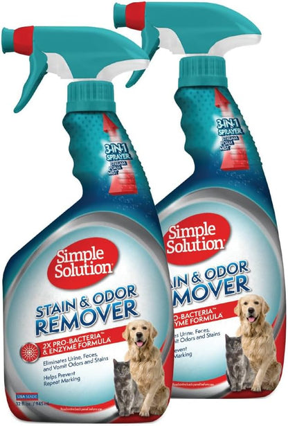 Extreme Stain & Odor Remover, Pee Cleaner, 32oz (Pack of 2)