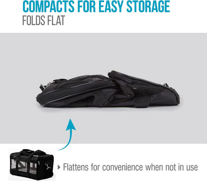 Original Deluxe Travel Pet Carrier, Airline Approved - Black, Large