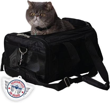 Original Deluxe Travel Pet Carrier, Airline Approved - Black, Large