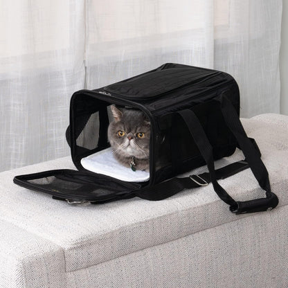 Original Deluxe Travel Pet Carrier, Airline Approved - Black, Large