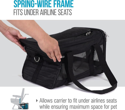 Original Deluxe Travel Pet Carrier, Airline Approved - Black, Large
