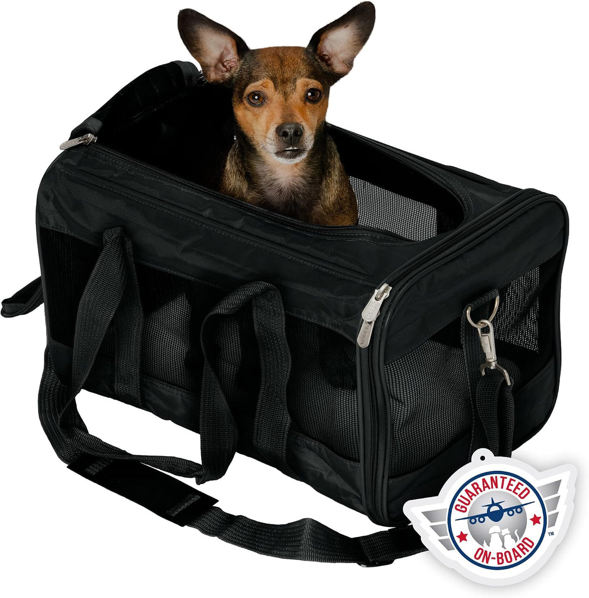 Original Deluxe Travel Pet Carrier, Airline Approved - Black, Large