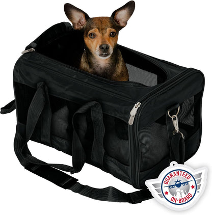 Original Deluxe Travel Pet Carrier, Airline Approved - Black, Large