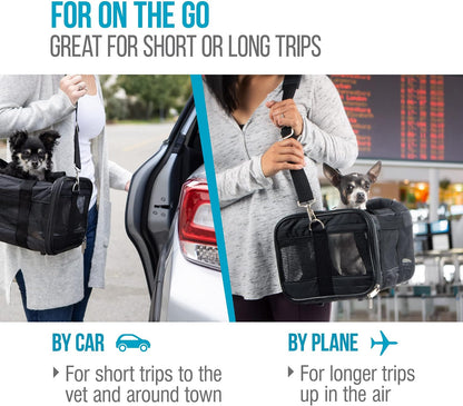 Original Deluxe Travel Pet Carrier, Airline Approved - Black, Large