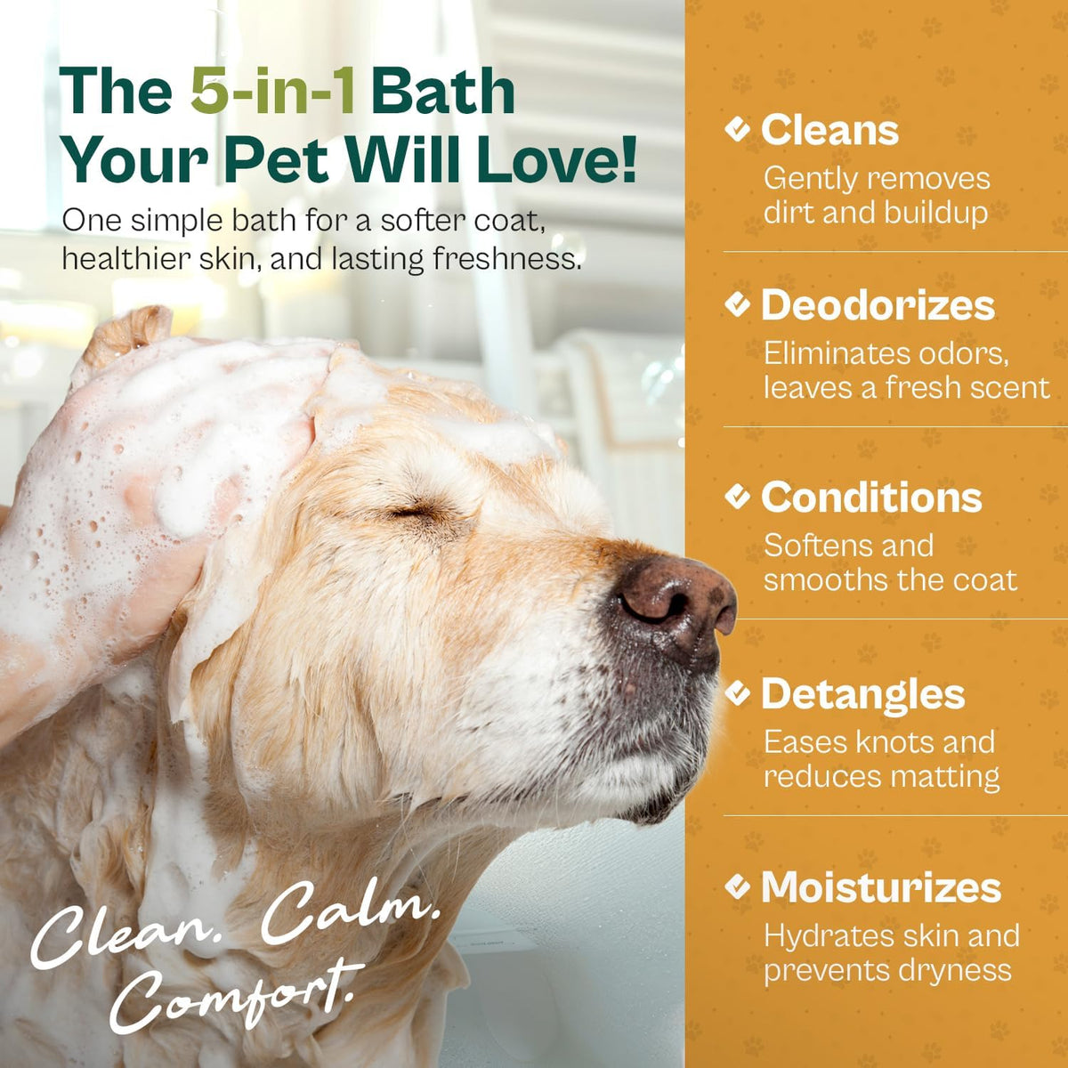 Oatmeal Dog Shampoo and Conditioner for Allergies, Itching and Sensitive Skin - Smelly, Itchy Pet Cleaning Supplies - Puppy Wash, Anti Itch and Dandruff, All Natural Formula - with Omega 3's