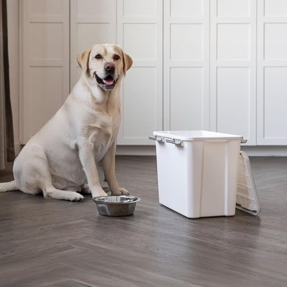 Dog Food Storage Container, Up to 30 lbs, Gray/Dark Gray
