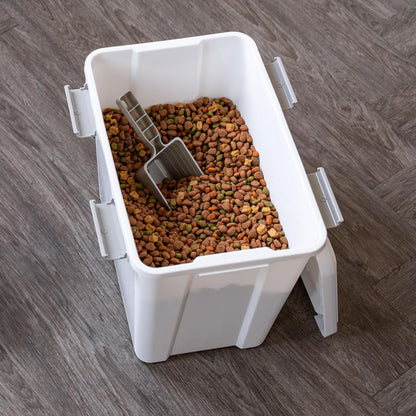 Dog Food Storage Container, Up to 30 lbs, Gray/Dark Gray