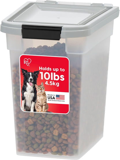 Airtight Pet Food Storage Rolling Container, 30 lb Capacity, Black