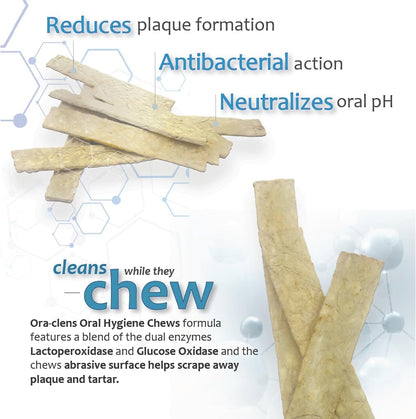 Oral Hygiene Chews for Small Dogs-Enzymatic Dental Treats for Daily Oral Care, Cleans Teeth and Freshens Breath, Reduces Plaque, Bacteria and Tartar Build Up Without Brushing-30 Chews