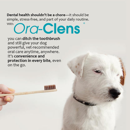 Oral Hygiene Chews for Small Dogs-Enzymatic Dental Treats for Daily Oral Care, Cleans Teeth and Freshens Breath, Reduces Plaque, Bacteria and Tartar Build Up Without Brushing-30 Chews