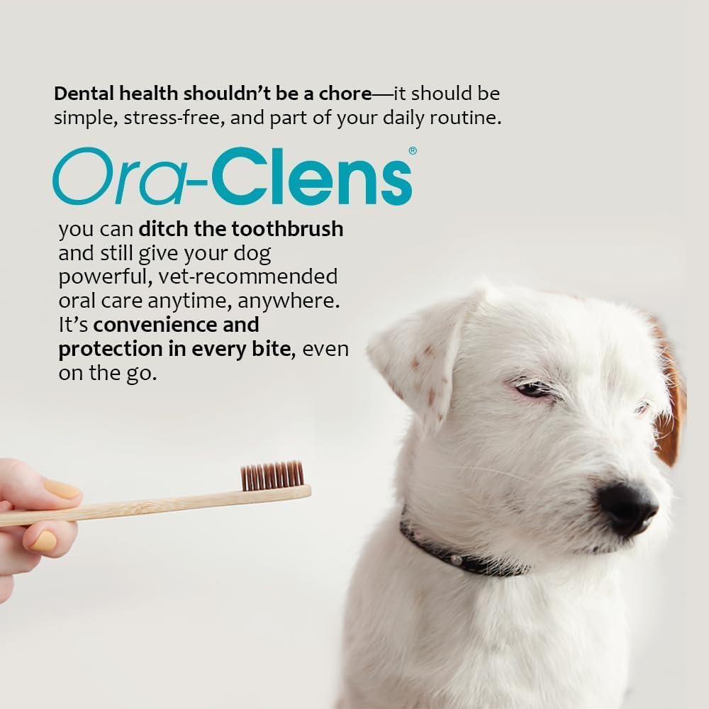 Oral Hygiene Chews for Small Dogs-Enzymatic Dental Treats for Daily Oral Care, Cleans Teeth and Freshens Breath, Reduces Plaque, Bacteria and Tartar Build Up Without Brushing-30 Chews