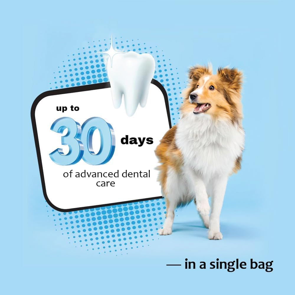 Oral Hygiene Chews for Small Dogs-Enzymatic Dental Treats for Daily Oral Care, Cleans Teeth and Freshens Breath, Reduces Plaque, Bacteria and Tartar Build Up Without Brushing-30 Chews