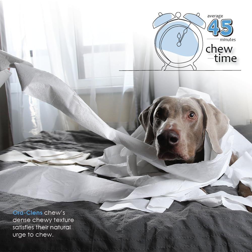 Oral Hygiene Chews for Small Dogs-Enzymatic Dental Treats for Daily Oral Care, Cleans Teeth and Freshens Breath, Reduces Plaque, Bacteria and Tartar Build Up Without Brushing-30 Chews