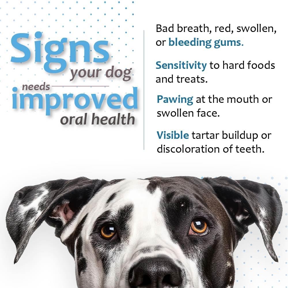 Oral Hygiene Chews for Small Dogs-Enzymatic Dental Treats for Daily Oral Care, Cleans Teeth and Freshens Breath, Reduces Plaque, Bacteria and Tartar Build Up Without Brushing-30 Chews