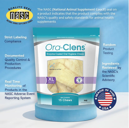Oral Hygiene Chews for Small Dogs-Enzymatic Dental Treats for Daily Oral Care, Cleans Teeth and Freshens Breath, Reduces Plaque, Bacteria and Tartar Build Up Without Brushing-30 Chews