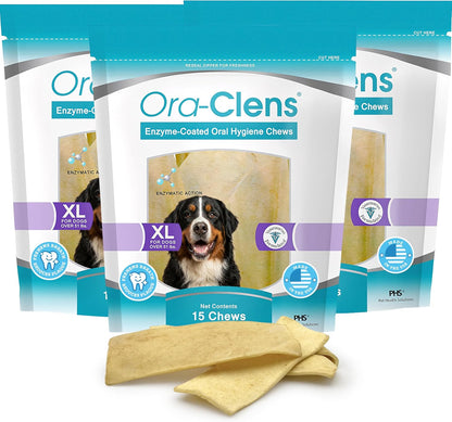 Oral Hygiene Chews for Small Dogs-Enzymatic Dental Treats for Daily Oral Care, Cleans Teeth and Freshens Breath, Reduces Plaque, Bacteria and Tartar Build Up Without Brushing-30 Chews