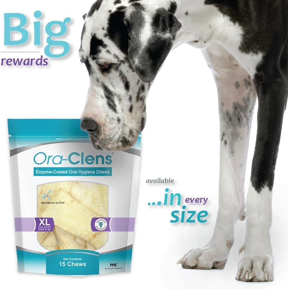 Oral Hygiene Chews for Small Dogs-Enzymatic Dental Treats for Daily Oral Care, Cleans Teeth and Freshens Breath, Reduces Plaque, Bacteria and Tartar Build Up Without Brushing-30 Chews
