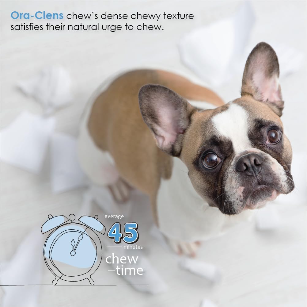 Oral Hygiene Chews for Small Dogs-Enzymatic Dental Treats for Daily Oral Care, Cleans Teeth and Freshens Breath, Reduces Plaque, Bacteria and Tartar Build Up Without Brushing-30 Chews
