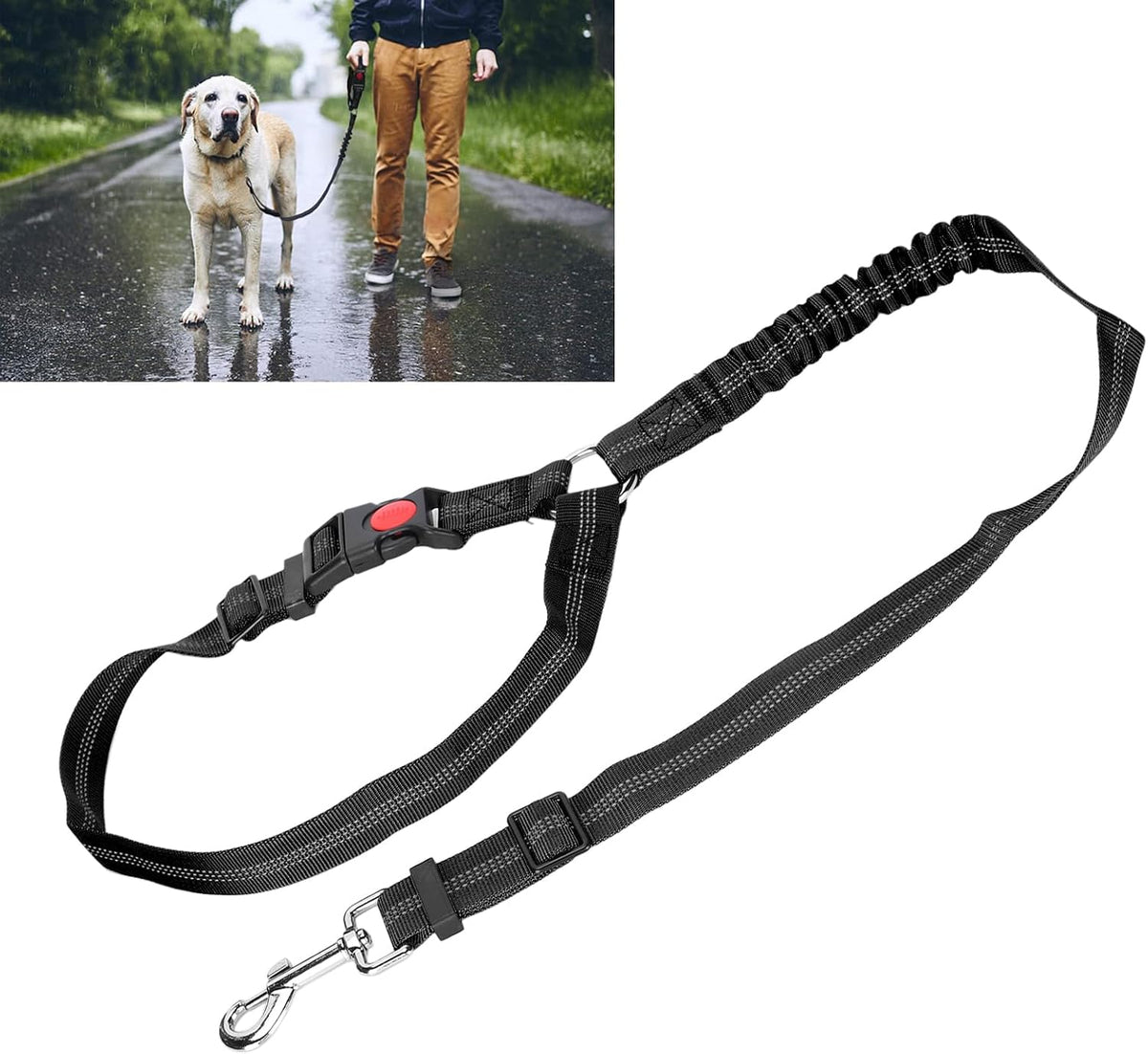 Dog Seat Belt for Car, Dog Car Harness Dog Nylon Reflective Safety Seatbelt Strap Crash Tested Dog Seat Belt Dog Restraints Vehicle Seatbelts Harness Puppy Safety Harness for