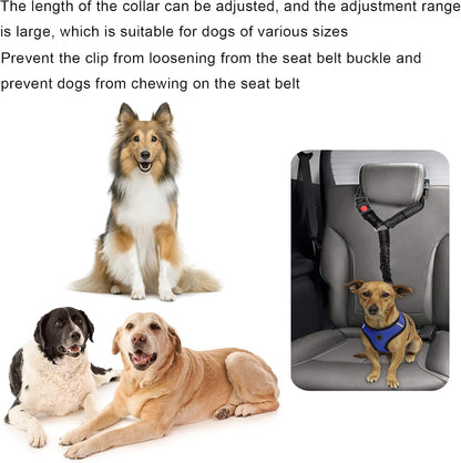 Dog Seat Belt for Car, Dog Car Harness Dog Nylon Reflective Safety Seatbelt Strap Crash Tested Dog Seat Belt Dog Restraints Vehicle Seatbelts Harness Puppy Safety Harness for