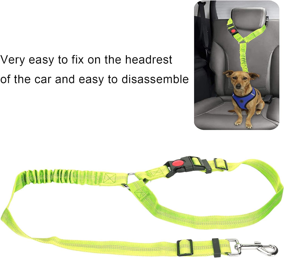 Dog Seat Belt for Car, Dog Car Harness Dog Nylon Reflective Safety Seatbelt Strap Crash Tested Dog Seat Belt Dog Restraints Vehicle Seatbelts Harness Puppy Safety Harness for