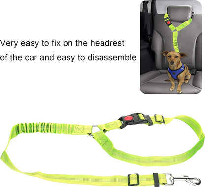 Dog Seat Belt for Car, Dog Car Harness Dog Nylon Reflective Safety Seatbelt Strap Crash Tested Dog Seat Belt Dog Restraints Vehicle Seatbelts Harness Puppy Safety Harness for