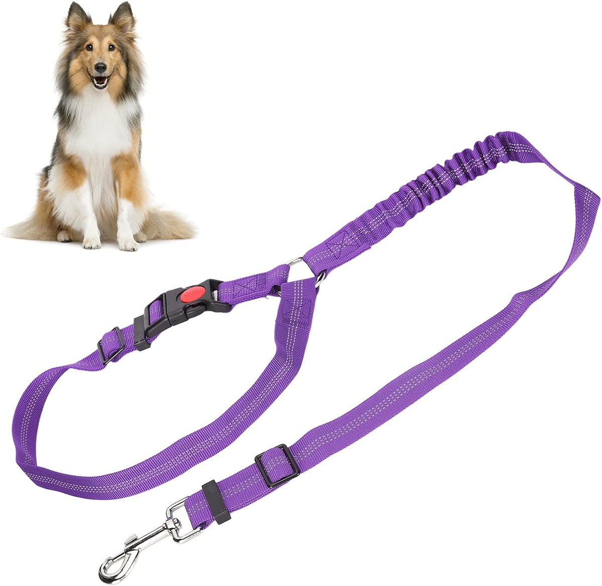 Dog Seat Belt for Car, Dog Car Harness Dog Nylon Reflective Safety Seatbelt Strap Crash Tested Dog Seat Belt Dog Restraints Vehicle Seatbelts Harness Puppy Safety Harness for