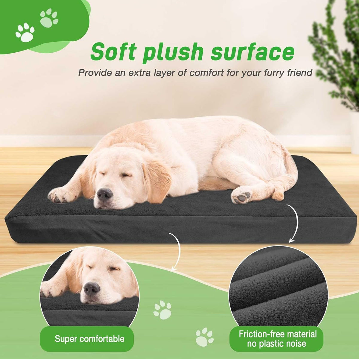 Dog Bed Covers Replacement Waterproof for Dog Bedding Washable Grey 2 Pack 35" x 44" XL