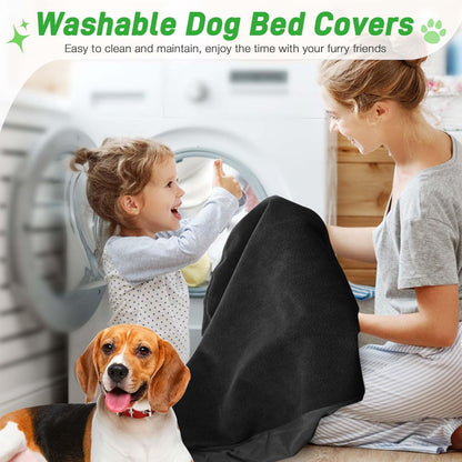 Dog Bed Covers Replacement Waterproof for Dog Bedding Washable Grey 2 Pack 35" x 44" XL