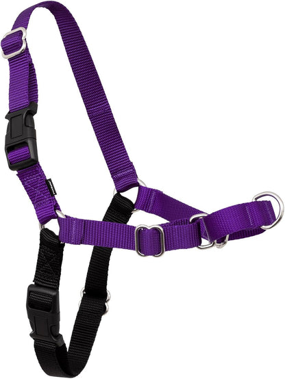 Easy Walk Harness, No Pull Dog Harness, Black, Medium | Patented Martingale Loop Gives Gradual Shoulder Pressure to Stop Pulling, Front-Chest Leash Clip Prevents Gagging