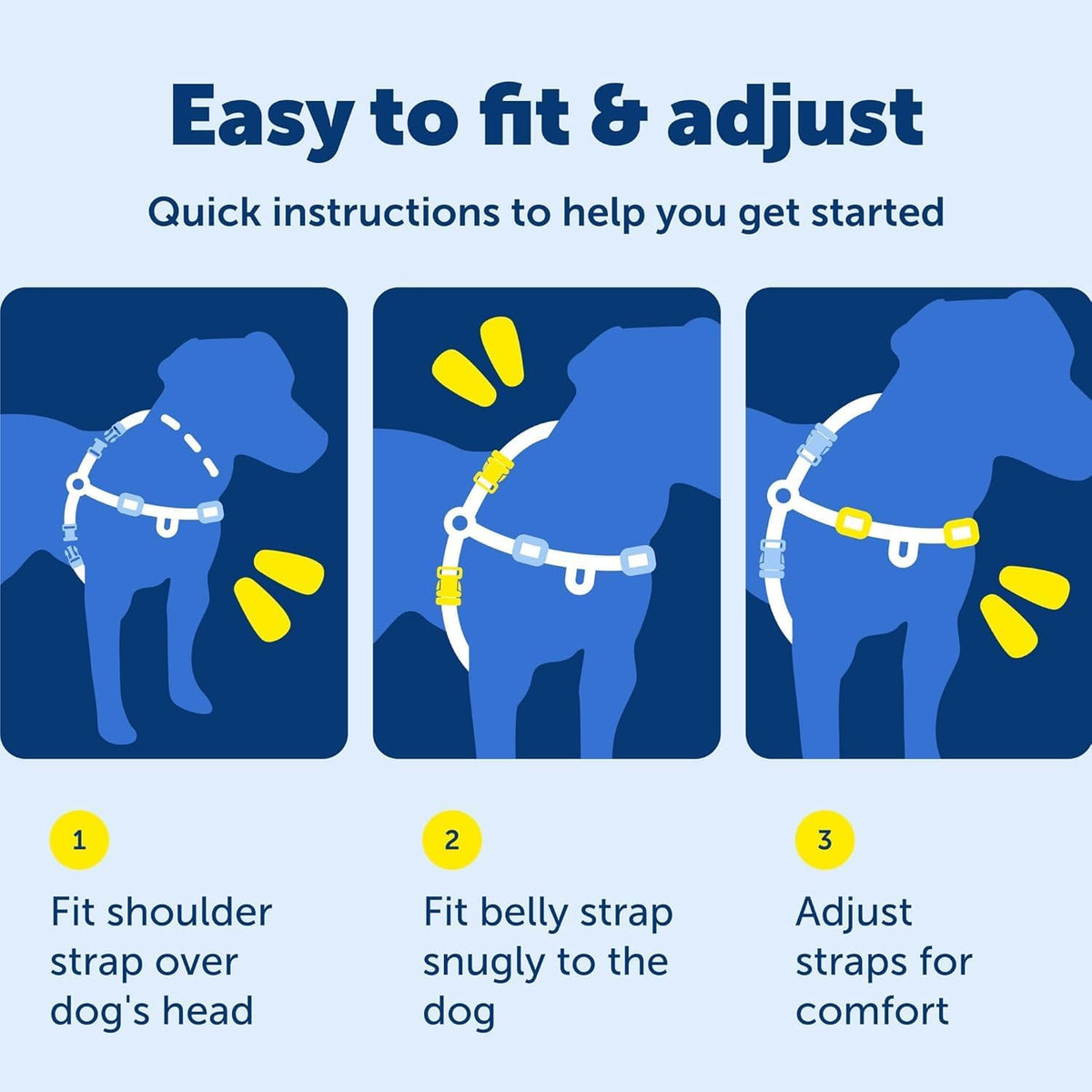 Easy Walk Harness, No Pull Dog Harness, Black, Medium | Patented Martingale Loop Gives Gradual Shoulder Pressure to Stop Pulling, Front-Chest Leash Clip Prevents Gagging