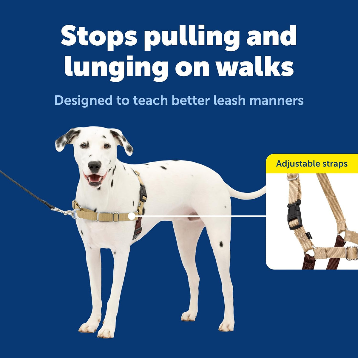 Easy Walk Harness, No Pull Dog Harness, Black, Medium | Patented Martingale Loop Gives Gradual Shoulder Pressure to Stop Pulling, Front-Chest Leash Clip Prevents Gagging