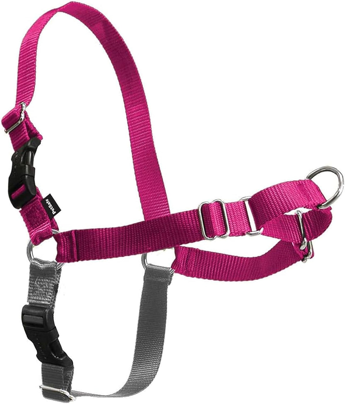Easy Walk Harness, No Pull Dog Harness, Black, Medium | Patented Martingale Loop Gives Gradual Shoulder Pressure to Stop Pulling, Front-Chest Leash Clip Prevents Gagging