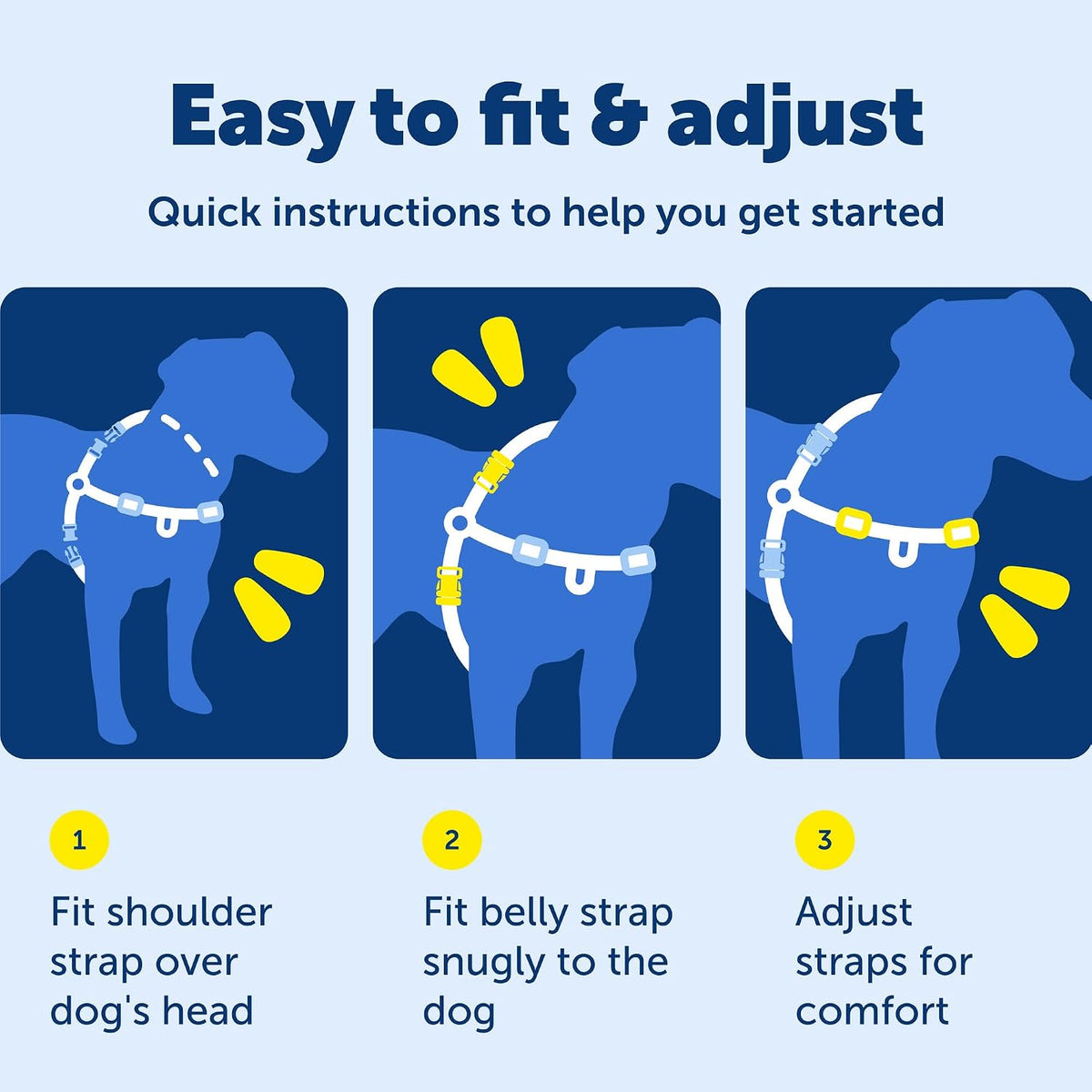 Easy Walk Harness, No Pull Dog Harness, Black, Medium | Patented Martingale Loop Gives Gradual Shoulder Pressure to Stop Pulling, Front-Chest Leash Clip Prevents Gagging