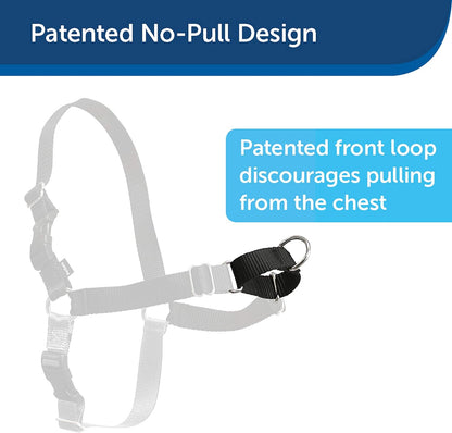 Easy Walk Harness, No Pull Dog Harness, Black, Medium | Patented Martingale Loop Gives Gradual Shoulder Pressure to Stop Pulling, Front-Chest Leash Clip Prevents Gagging