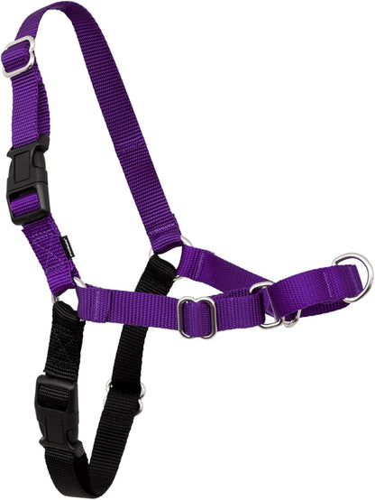 Easy Walk Harness, No Pull Dog Harness, Black, Medium | Patented Martingale Loop Gives Gradual Shoulder Pressure to Stop Pulling, Front-Chest Leash Clip Prevents Gagging
