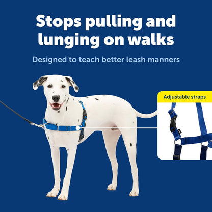 Easy Walk Harness, No Pull Dog Harness, Black, Medium | Patented Martingale Loop Gives Gradual Shoulder Pressure to Stop Pulling, Front-Chest Leash Clip Prevents Gagging