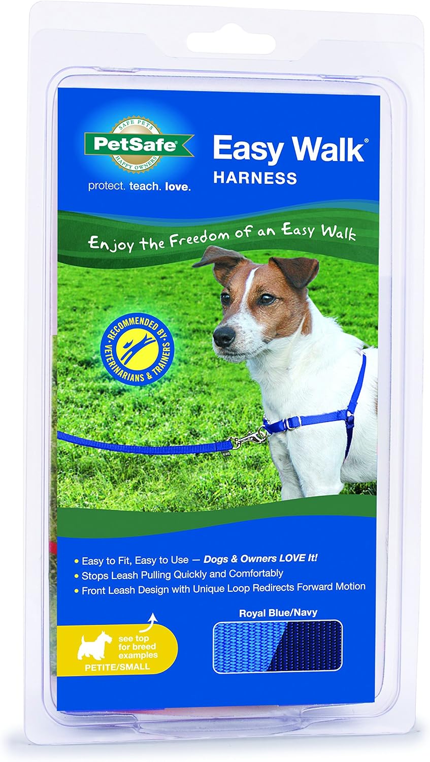 Easy Walk Harness, No Pull Dog Harness, Black, Medium | Patented Martingale Loop Gives Gradual Shoulder Pressure to Stop Pulling, Front-Chest Leash Clip Prevents Gagging