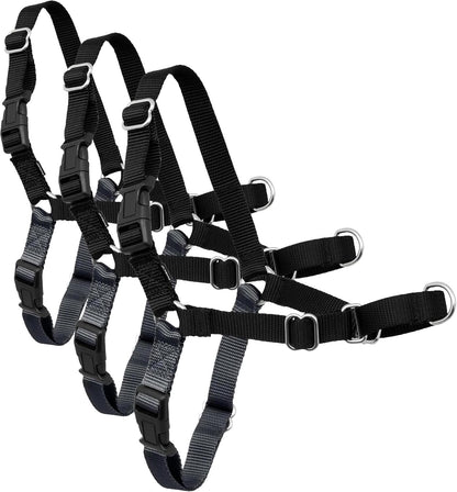 Easy Walk Harness, No Pull Dog Harness, Black, Medium | Patented Martingale Loop Gives Gradual Shoulder Pressure to Stop Pulling, Front-Chest Leash Clip Prevents Gagging