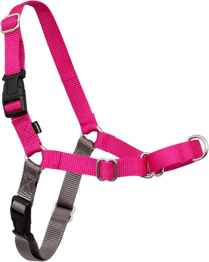 Easy Walk Harness, No Pull Dog Harness, Black, Medium | Patented Martingale Loop Gives Gradual Shoulder Pressure to Stop Pulling, Front-Chest Leash Clip Prevents Gagging