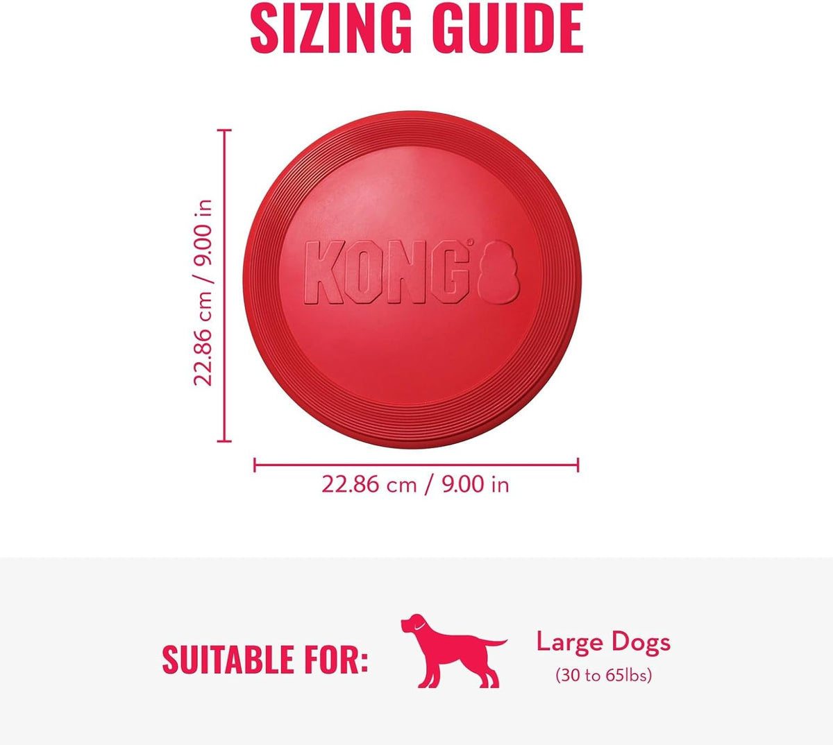Flyer, Natural Rubber Flying Disc Fetch Toy, for Medium/Large Dogs