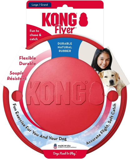 Flyer, Natural Rubber Flying Disc Fetch Toy, for Medium/Large Dogs