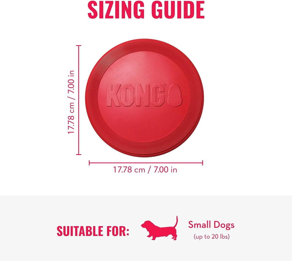 Flyer, Natural Rubber Flying Disc Fetch Toy, for Medium/Large Dogs