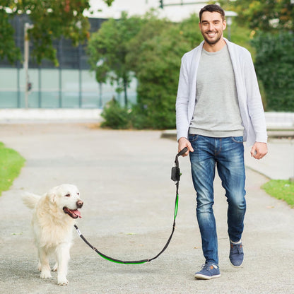 Dog Poop Bag Holder for Leashes and Treat Holder with 2 Waterproof Pouches | Poop Bag Dispenser for Pet Waste Bags and Walking Accessories + 1 Free Roll